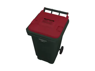 Garbage Bin Low-poly 3D model order
