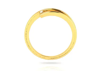 Solitaire Engagement Women Ring 3D print model get
