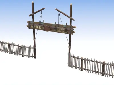 Disney style sign 3D model