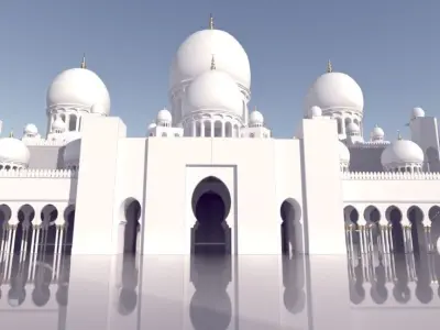 sheikh zayed mosque 3D model