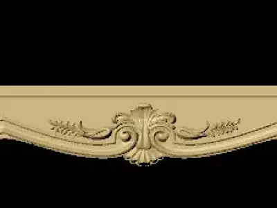 Central decor ornament for furniture 3D model 1105