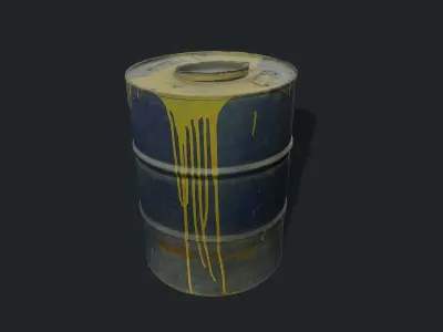 3D Scan Old Barrel 01 Low-poly 3D model