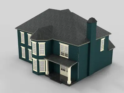 British House Design 12T3  Low-poly 3D model