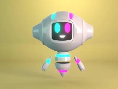 luminous robot  3d model 3D model