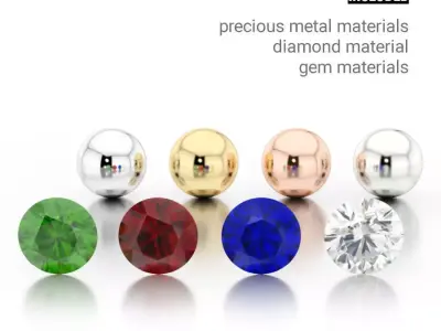 Rhinoceros V-Ray Scene Setup for 3D Jewelry Rendering 3D model