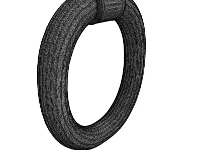 Woven Fabric Ring Handle Low-poly 3D model
