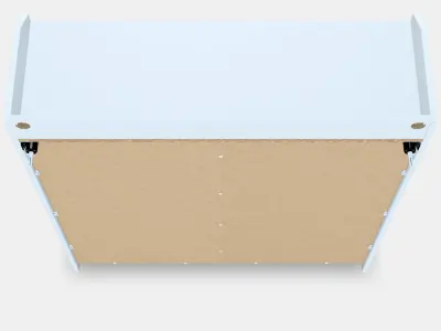 HAUGA Glass Door Cabinet Low-poly 3D model