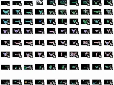 500 Women Necklace Pendant 3dm bulk collection  3D print model