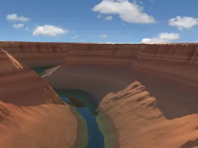 Canyon 5 grand on piece of wood 3D model