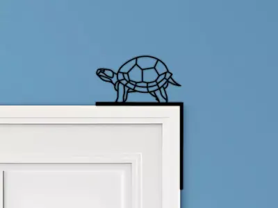Turtle Door Corner Decor 3D print model