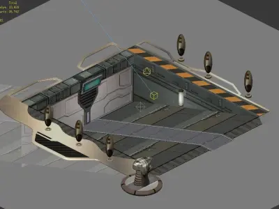 Space-garage entrance 3D model