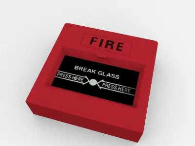 Emergency Alarm Button 3D model
