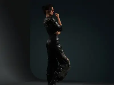 Scifi female 3D model