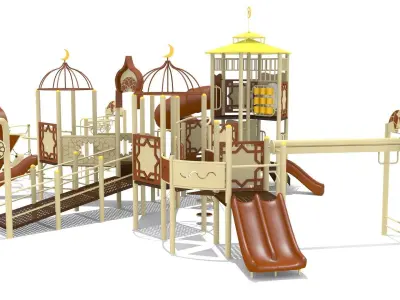 Islamic Mosque Playground Low-poly 3D model