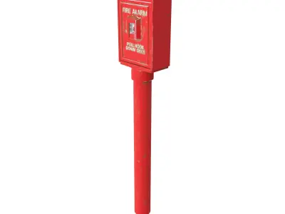 Retro Fire Alarm 3D model