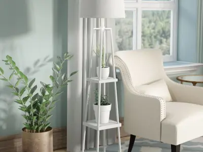 McCusker Tray Table Floor Lamp 3D model