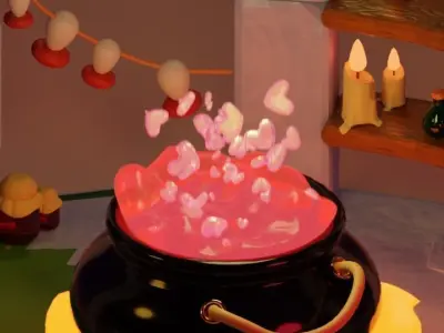 MAGIC GLADE Witch Low-poly 3D model