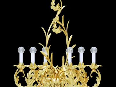 Vaughan Designs Basket Chandelier 3D model