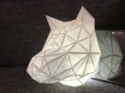 Wolf Head Poly 3D print model