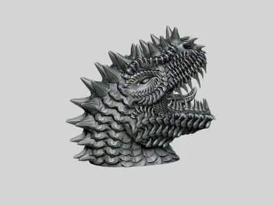 Dinosaure Headphone Stand Cyborg Headset Stand Perfect Gamer  3D print model