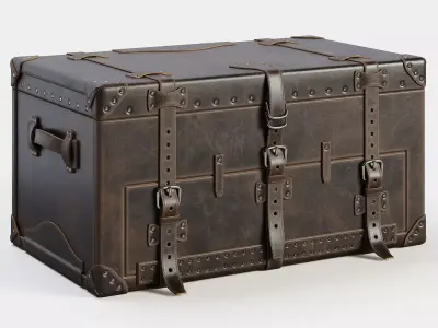 Leather Trunk 3D model