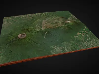 Kawah ljen Volcano 3D model