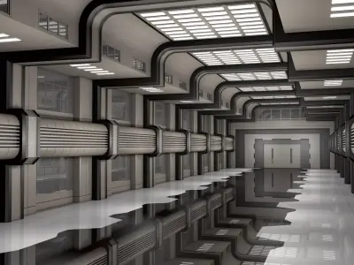 Sci Fi Corridor Apartment 3D model