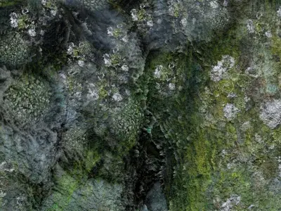 Natural Stone Is Actually Mossy Floating Island V1 Low-poly 3D model