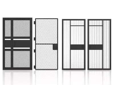 Chain Link Wire Fence 3D model