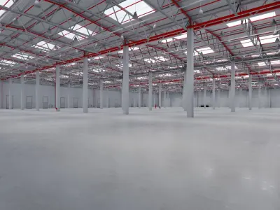 Industrial Warehouse Interior 8 Low-poly 3D model