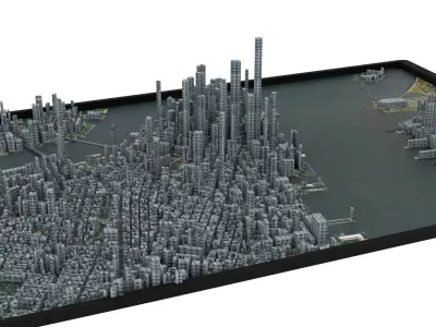 City of New York Low-poly 3D model