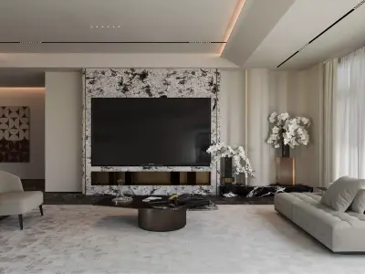 living room 3D model 94