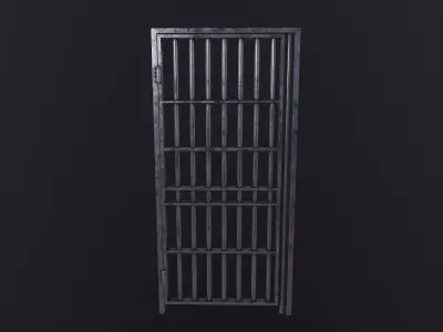Door prison cell 3D Model Low-poly 3D model