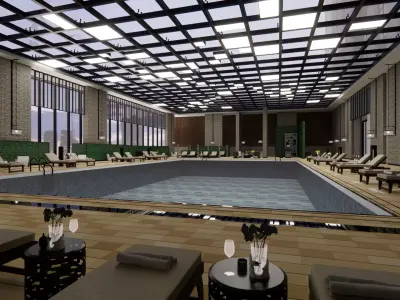 collection swimming pools -B6 3D model