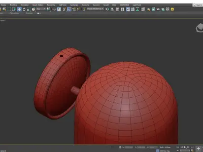  DOLEMAN LARGE DOME LED WALL SCONCE Low-poly 3D model