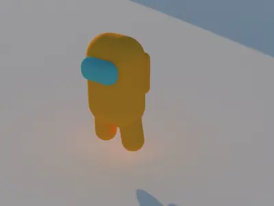 among us characters low poly 3D model