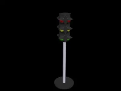Traffic light map Free 3D model