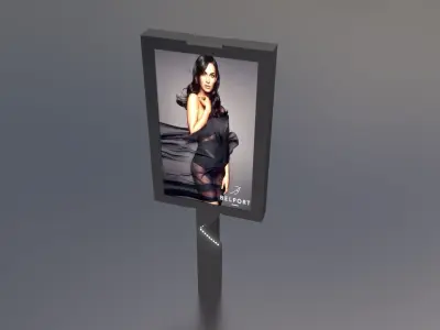 Modern City Light Box - LED Low-poly 3D model