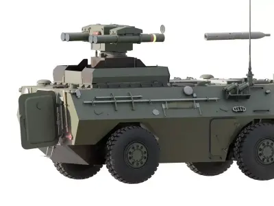 WZ550 4x4 with HJ-9 3D model