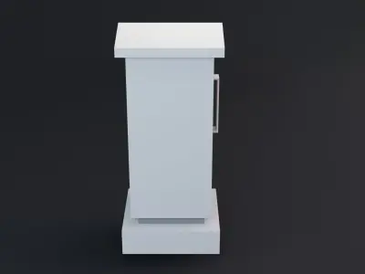 Electrical Box - Transformer Game Ready Low Poly 3d Model Low-poly 3D model