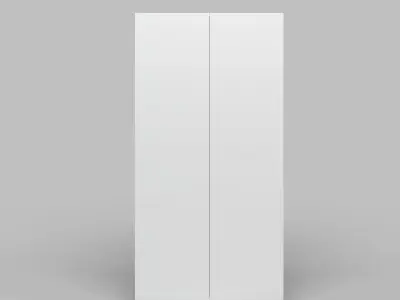 Two Door White Wardrobe 3D model