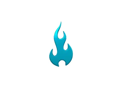 Fire Symbol v9 014 Low-poly 3D model