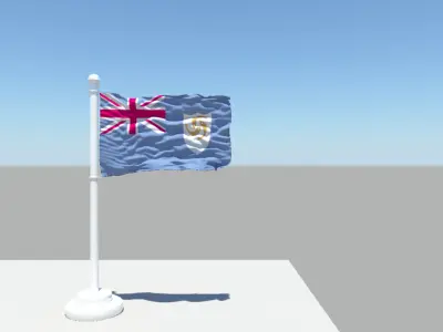 Anguilla Flag 3D model
