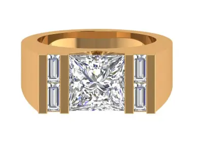 Princess Budget Gents Ring 3D print model