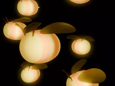 Indirect lighting of round bees 3D model