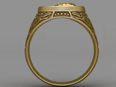 Jesus Diamond Ring 3d Print Model  3D print model