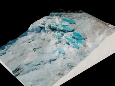 Pamukkale Travertine Terraces in Turkey 3D model