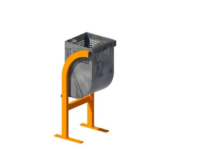 Outdoor trash bin Chrome Vanedum 3D model