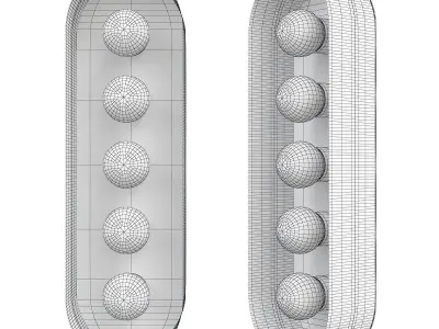 Harlow 5 Sconce Low-poly 3D model