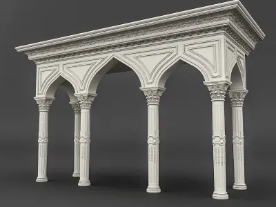 mosque entrance 03 3D model